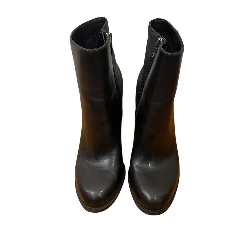 Circus by Sam Edelman Rollins Black Croc Embossed Leather Bootie Size 8.5 - Picture 3 of 8